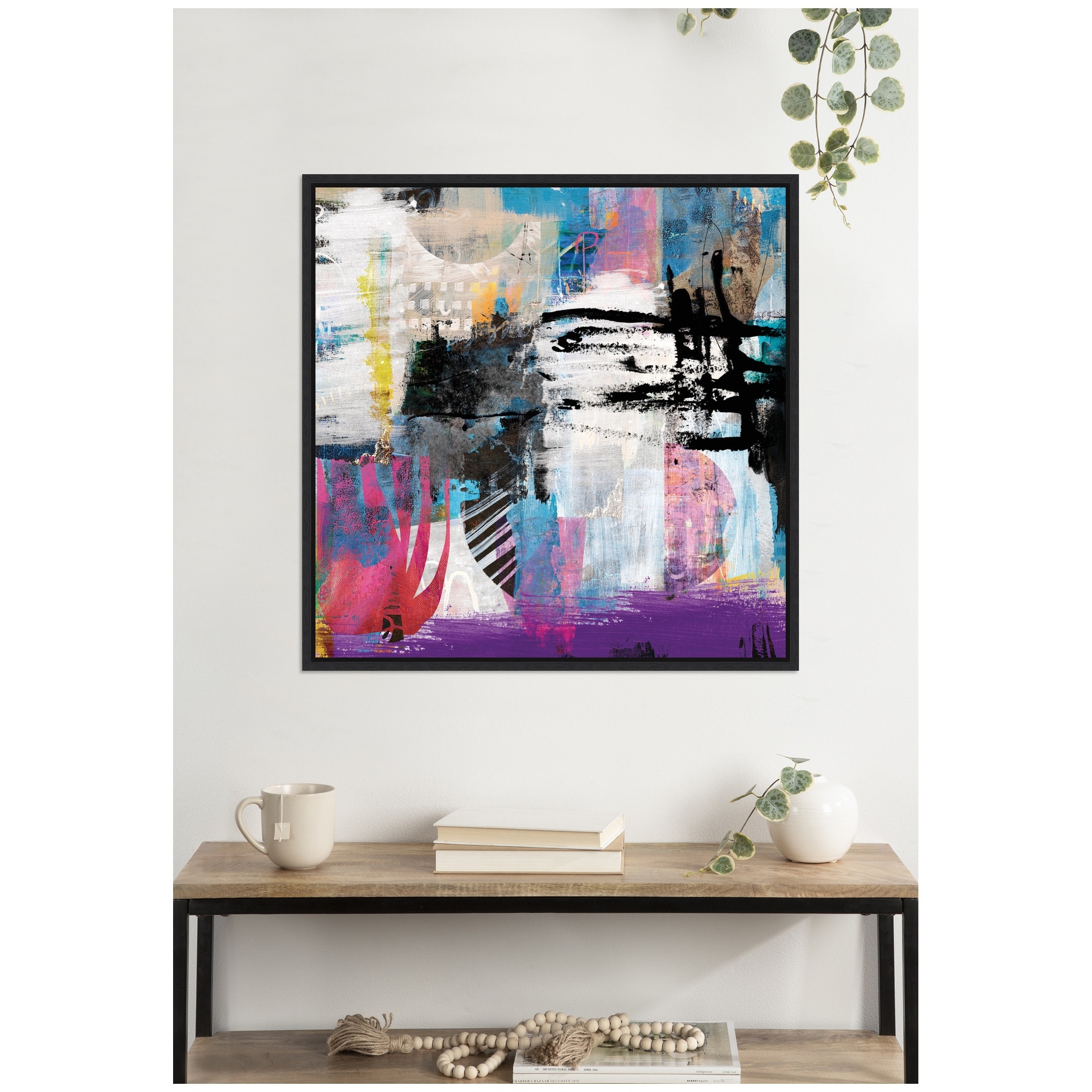 Kate and Laurel NC Endless Thoughts by Nikki Chu Framed Canvas Wall Art Print