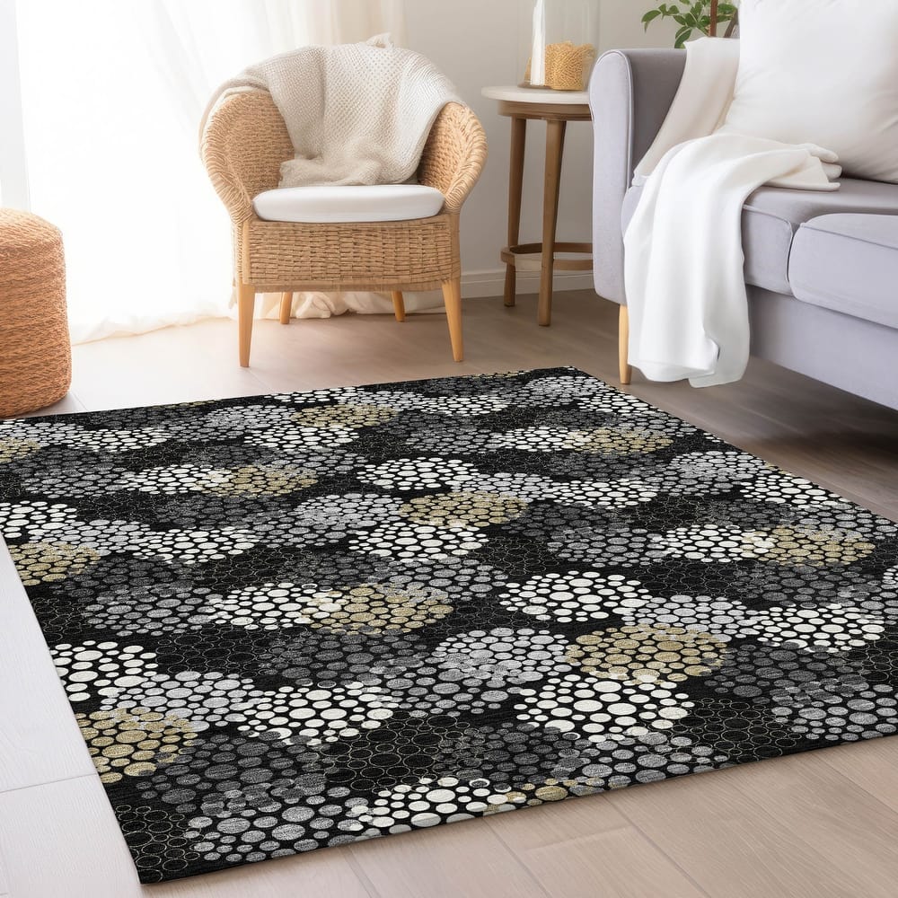 Premium Washable Super Soft Contemporary Clusters Mayfield Rug
