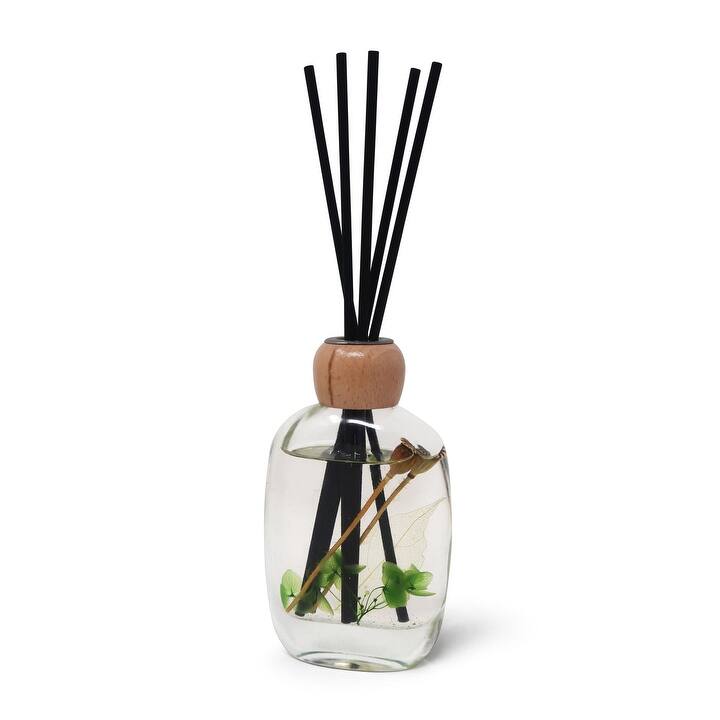 Reed Diffuser with Green Flowers, Lily of the Valley Scent - Green