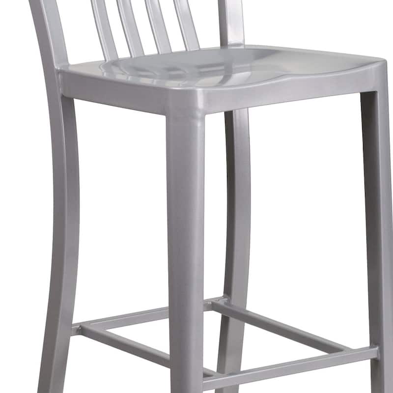 Indoor/Outdoor Commercial Grade Metal Modern Barstools (Set of 2)