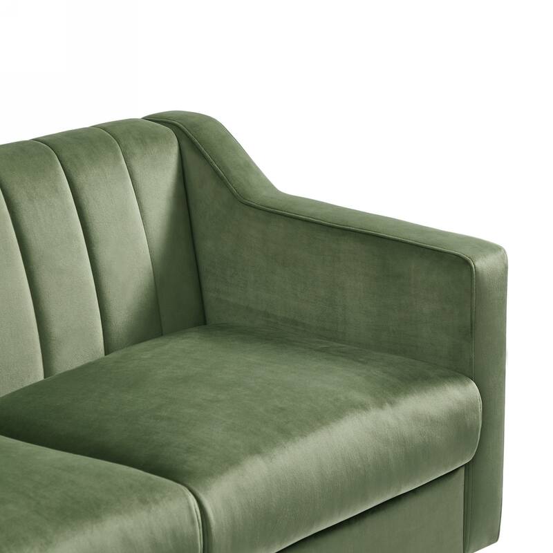 Chesterfield sofa couch,Upholstered sofa with Velvet Fabric and Wooden Frame for Living Room/Bed Room/Office Green