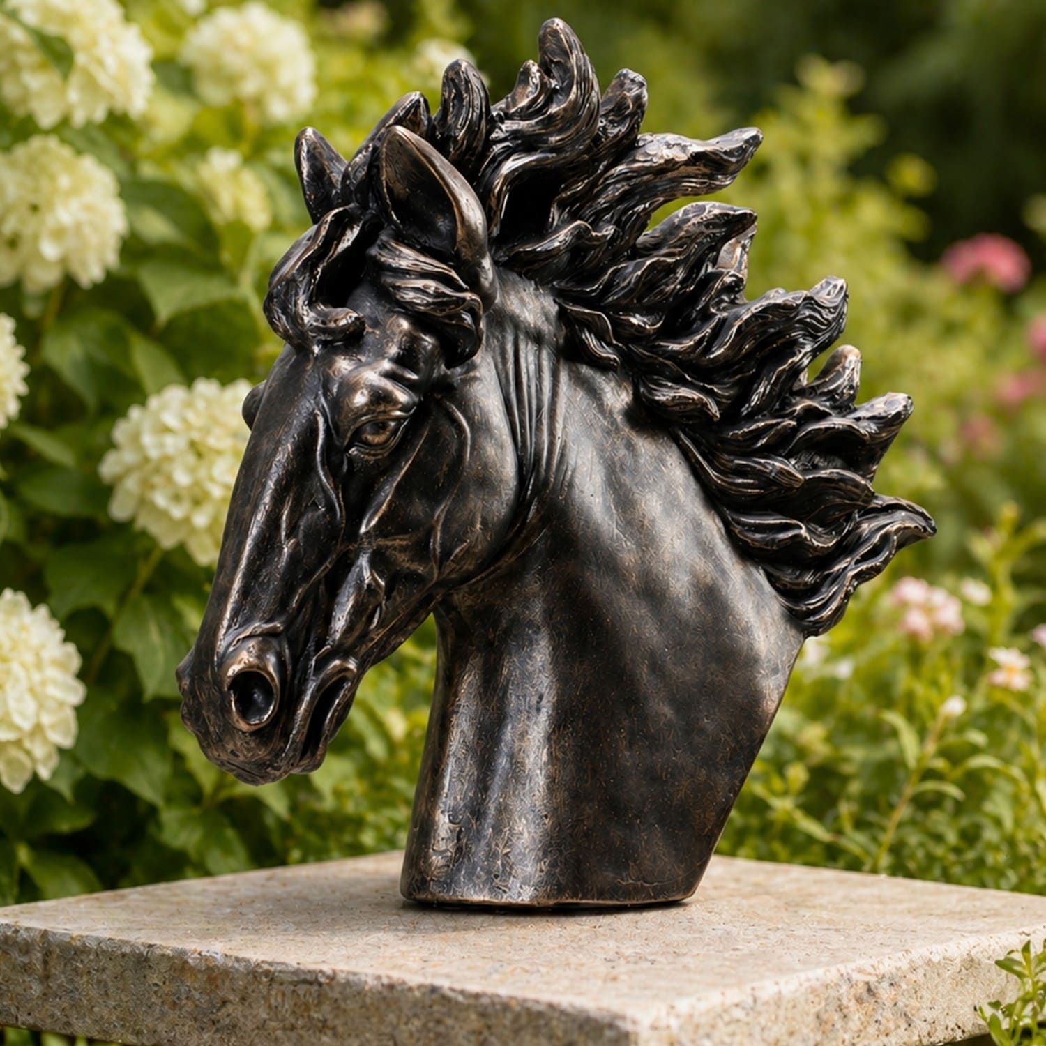 22.05" Modern Magnesium Oxide Horse Sculpture