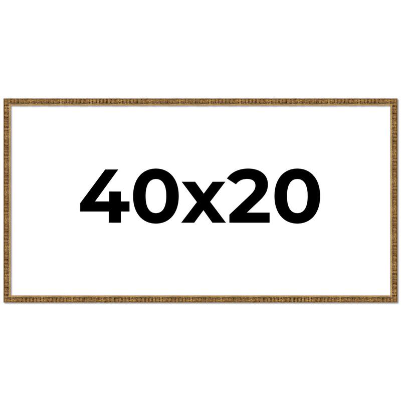 40x20 Frame Gold Kingsley Distressed Solid Wood Picture Frame Width