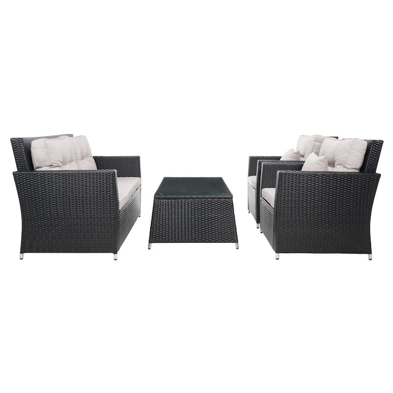 SAFAVIEH Outdoor Living Lorma 4-Piece Patio Set.