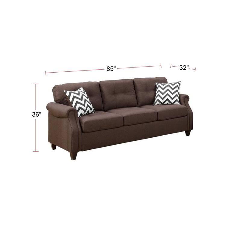 2 Piece Sofa Set With Accent Pillows