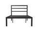 preview thumbnail 1 of 6, Black Metal Twin Size Platform Bed Frame with Headboard Included Perfect for Any Bedroom Black
