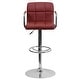 preview thumbnail 90 of 103, Quilted Vinyl Adjustable Chrome Bar Stool (Set of 2)