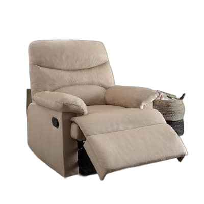 Arcadia Recliner , Light Brown Woven Fabric