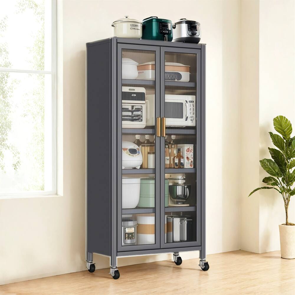 65" 6-Tier Kitchen Pantry Storage Cabinet