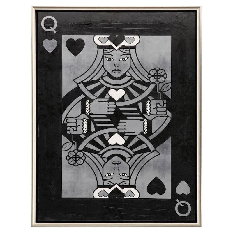 Queen - Exclusive Giclee on Canvas from the Libby Langdon Collection - 42 X 32 X 3 - Plastic - Silver