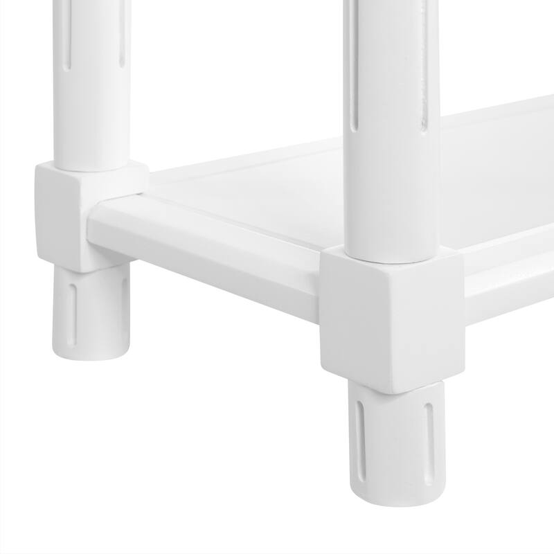 NewRidge Home Goods Harrison Narrow Side Table, White, Set of 2