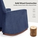 preview thumbnail 17 of 29, Julia 29.5"W Modern Solid Wood Nursery Rocking Chair with Lumbar Pillow by HULALA HOME