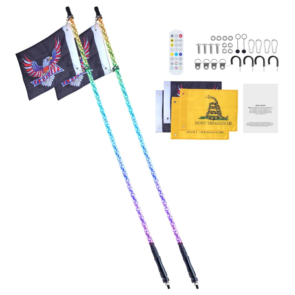 Whip Light for UTVs, ATVs, Motorcycles, RZR, Can-am, Trucks, Off-road, Go-karts