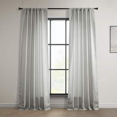 Exclusive Fabrics Room Darkening Euro Linen Curtain (1 Panel) - Window Treatment for Bedroom or Living Room