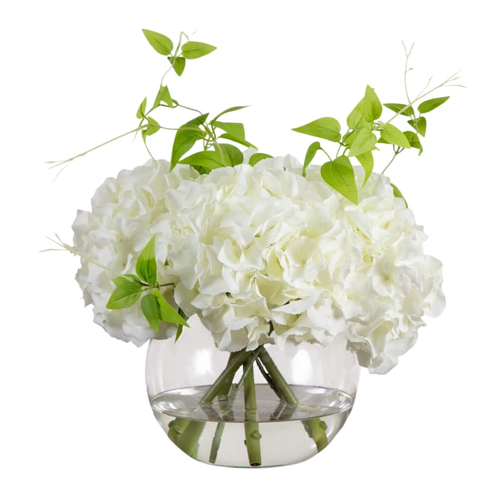 18-in Artificial Hydrangea Arrangement in Vase