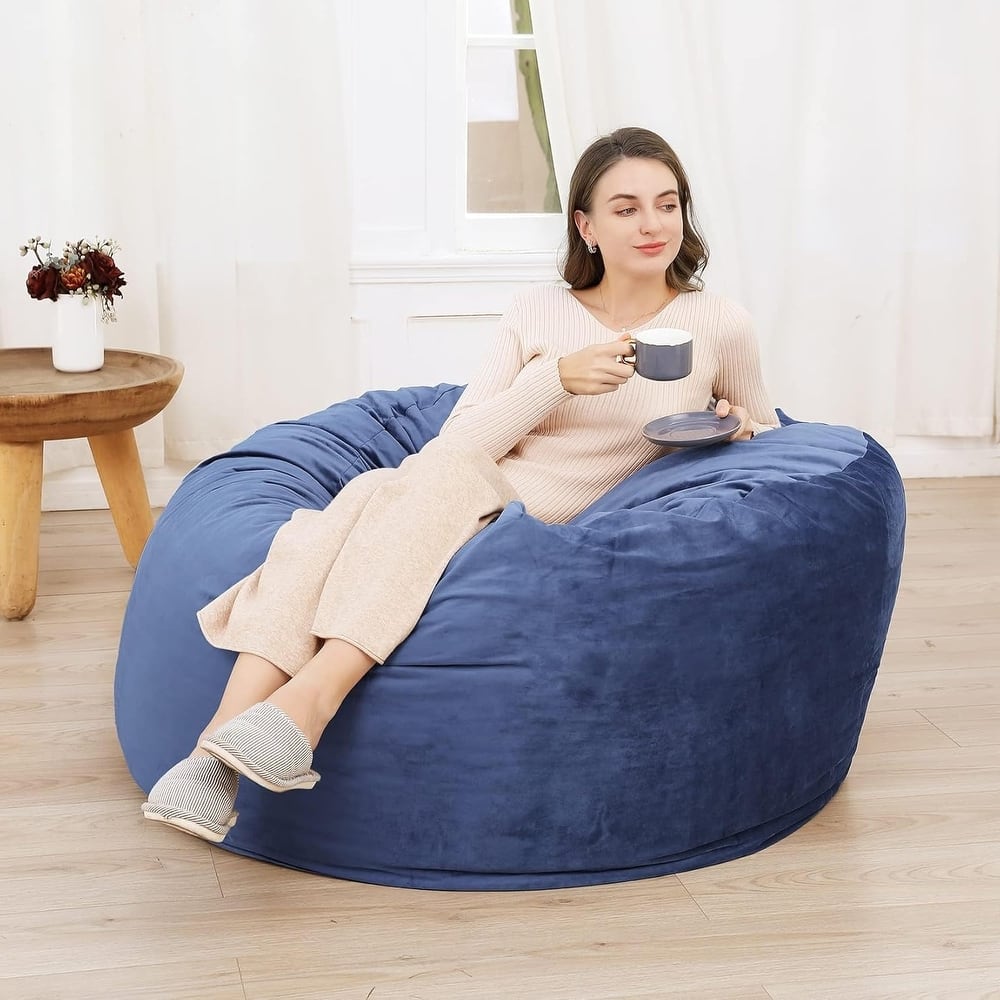 4FT Round Beanbag, with Velvet Cover
