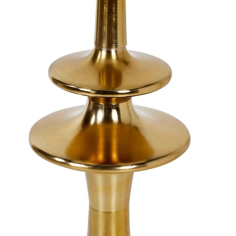 Skye 59" Floor Lamp with Linen Shade, Brass
