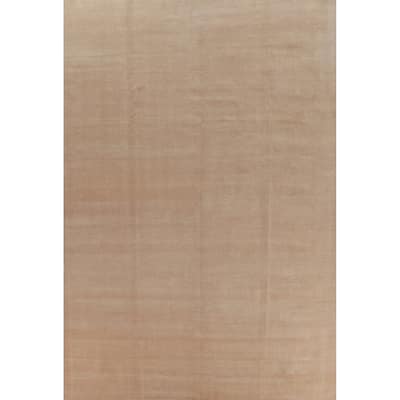 Hand Knotted Oriental 100% Wool Carpet Modern Solid Peach Gabbeh Area Rug - 12' 7'' X 9' 1''