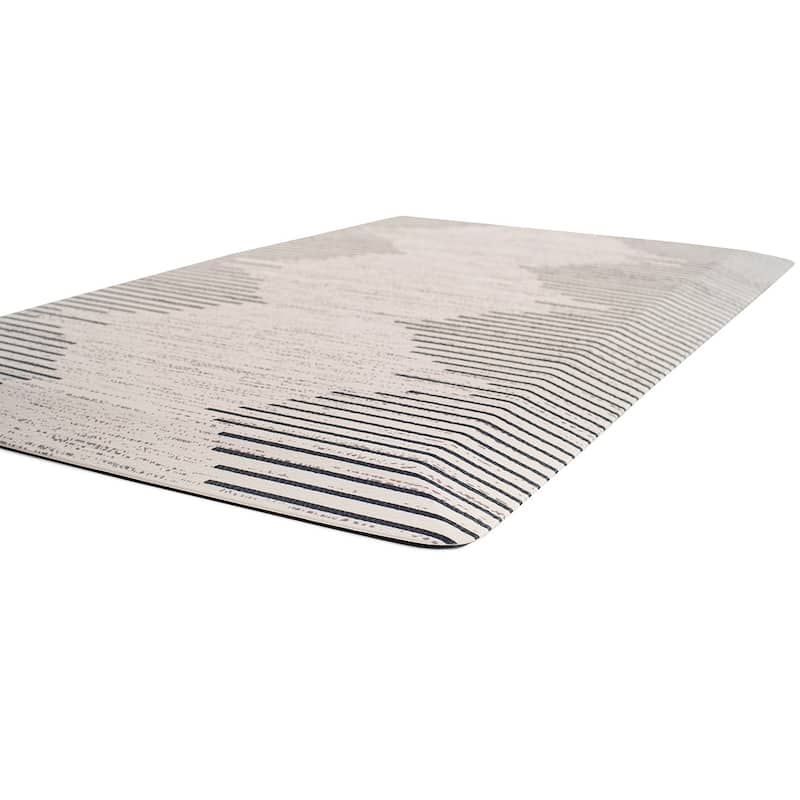 Bohemian Stripe Cushioned Anti Fatigue Standing Mat Ergonomic, Non-Slip, Perfect for Kitchen, Office, and Laundry Room