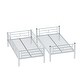 preview thumbnail 11 of 10, Twin Over Twin Bunk Bed with Ladder, Able to Split, Silver