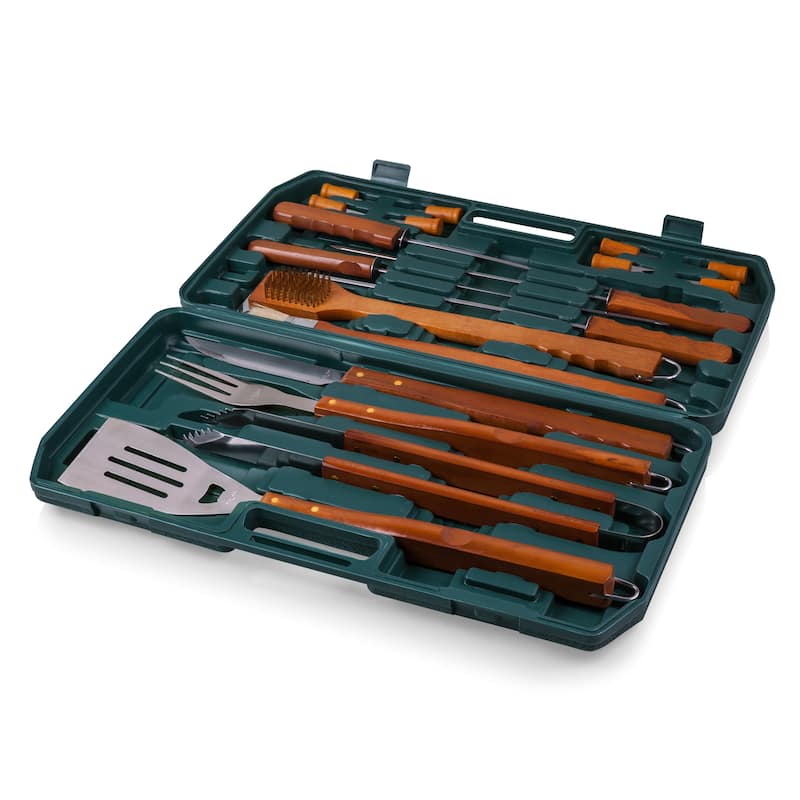 Picnic Time - 18-Piece Green BBQ Grill Set
