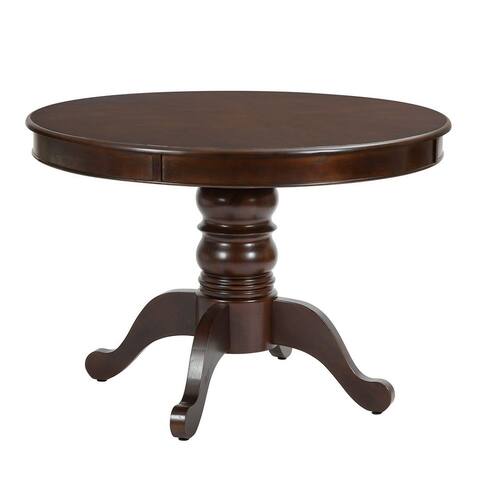 Momei Traditional Style Round Wood Dining Table