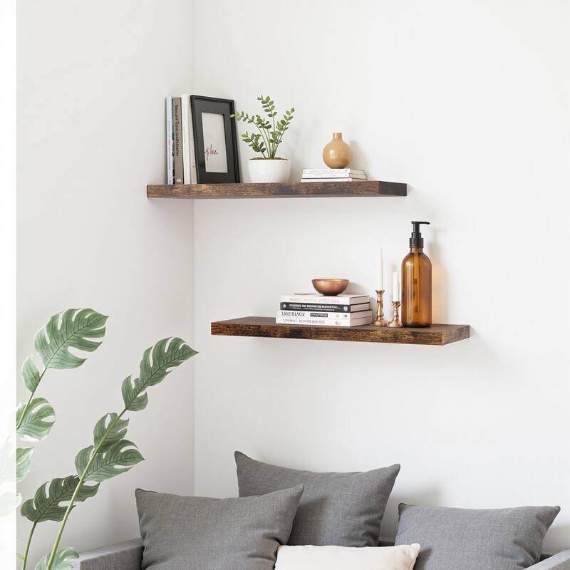 Homy Casa Wall-Mounted Floating Shelf, Set for Living, Modern Sturdy - BR