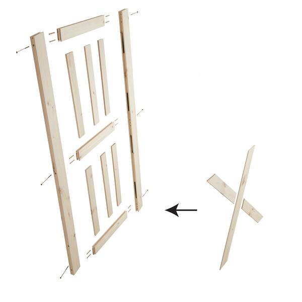 Signature Hardware 944779 30 Taber 30 By 84 Half X Brace Interior Barn Door On Unfinished Pine N A