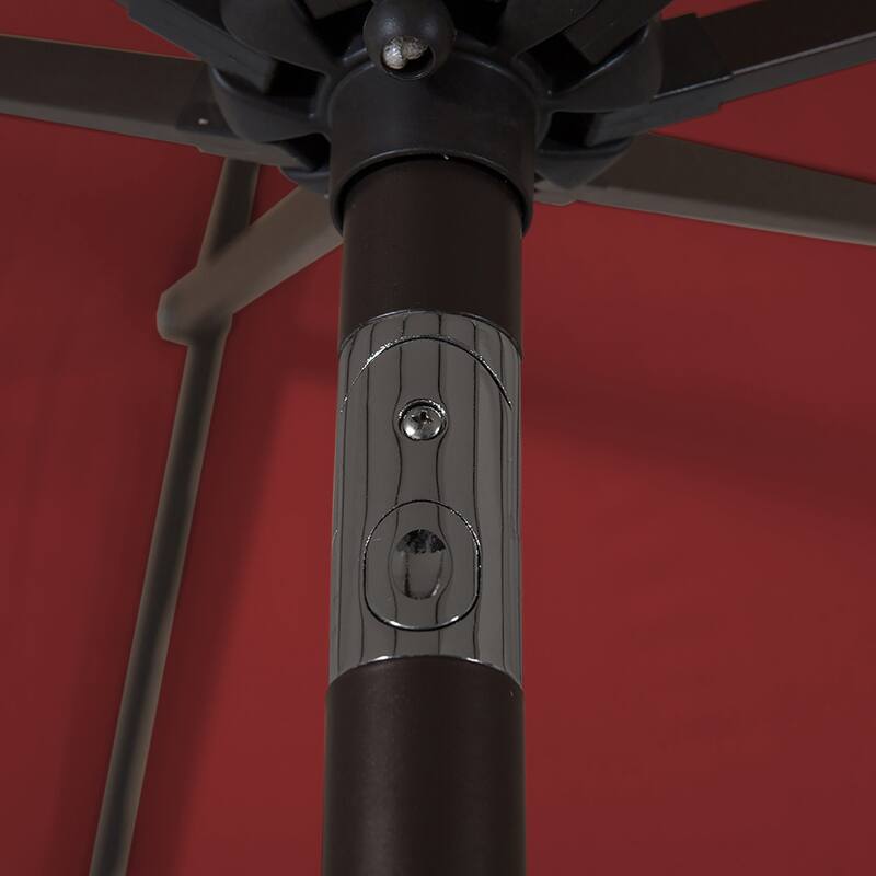 Brock 9-Foot Market Patio Umbrella with Concrete Base Weight Stand Included