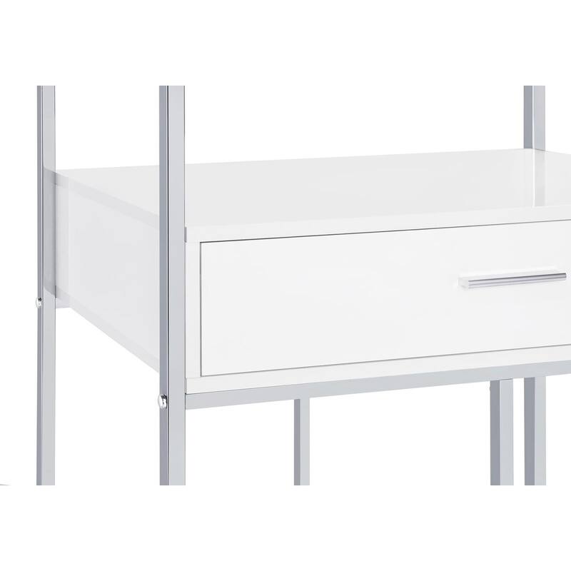 Wavecrest White High Gloss 6-shelf Wine Cabinet