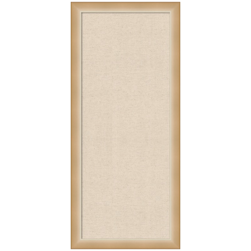 Kate and Laurel Pinboard Neutral Linen - 19x43 - Eva Ombre Gold Narrow