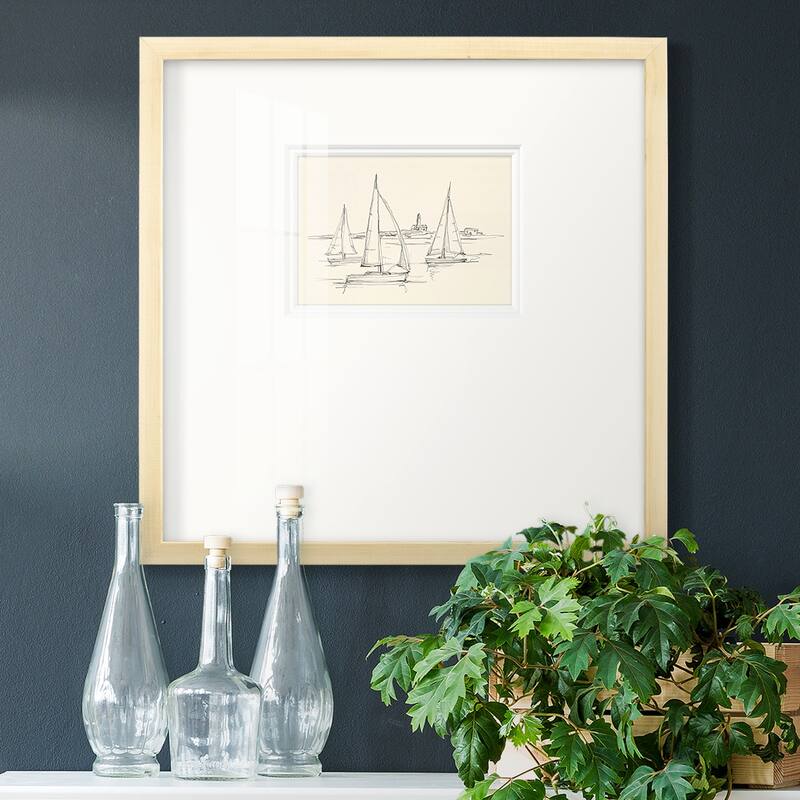 Coastal Contour Sketch IIPremium Framed Print