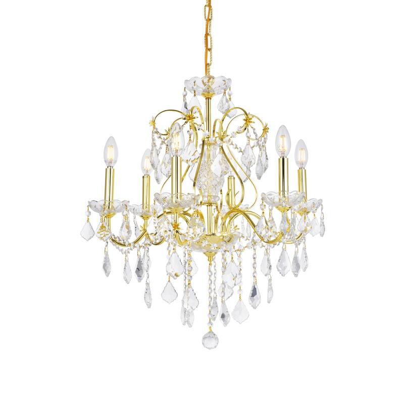 Fleur Illumination 6 light Gold Chandelier