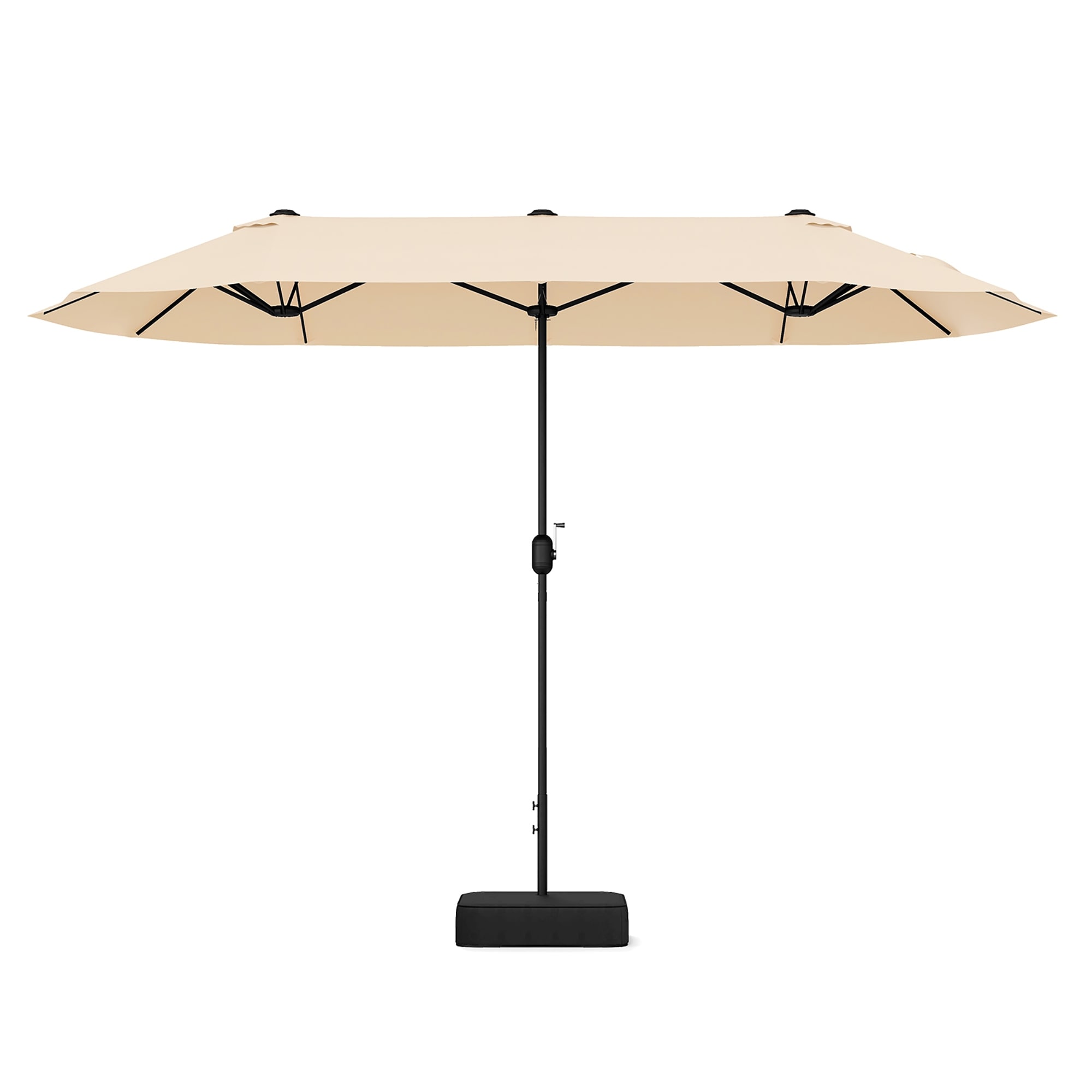 Gymax 13FT Double-sided Patio Umbrella w/ Crank Handle Umbrella Base
