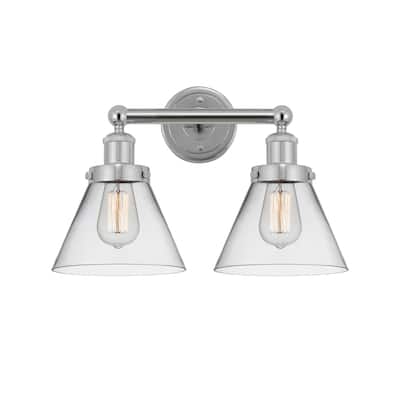 Innovations Lighting 616-2W-10-16-L Cone Vanity Cone 2 Light 16" Wide