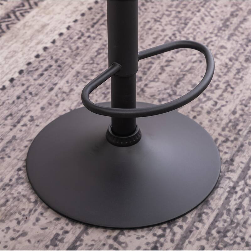 Upholstery Airlift Adjustable Swivel Barstool w/ Chrome Base, Set of 2
