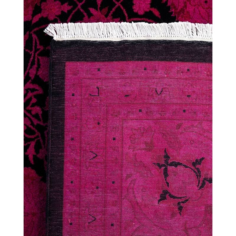 Fine Vibrance One-of-a-Kind Hand-Knotted Area Rug - Pink, 9' 1" x 12' 1" - 9' 1" x 12' 1"