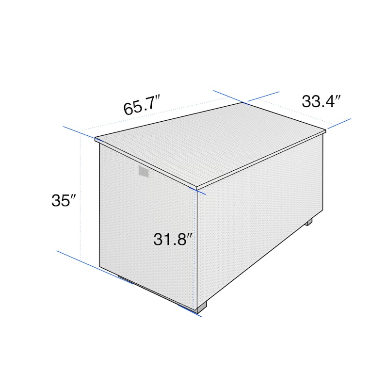 Corvus Lattice 204 Gallons Outdoor Cushion Storage Box