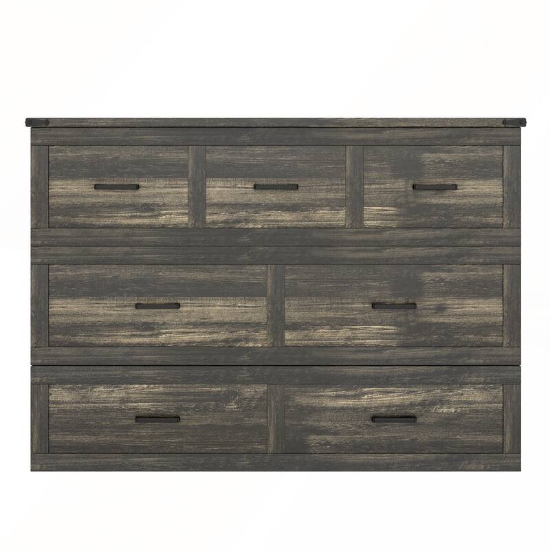 Murphy Bed Cabinet with Charging Station for Guest Room and Small Bedroom
