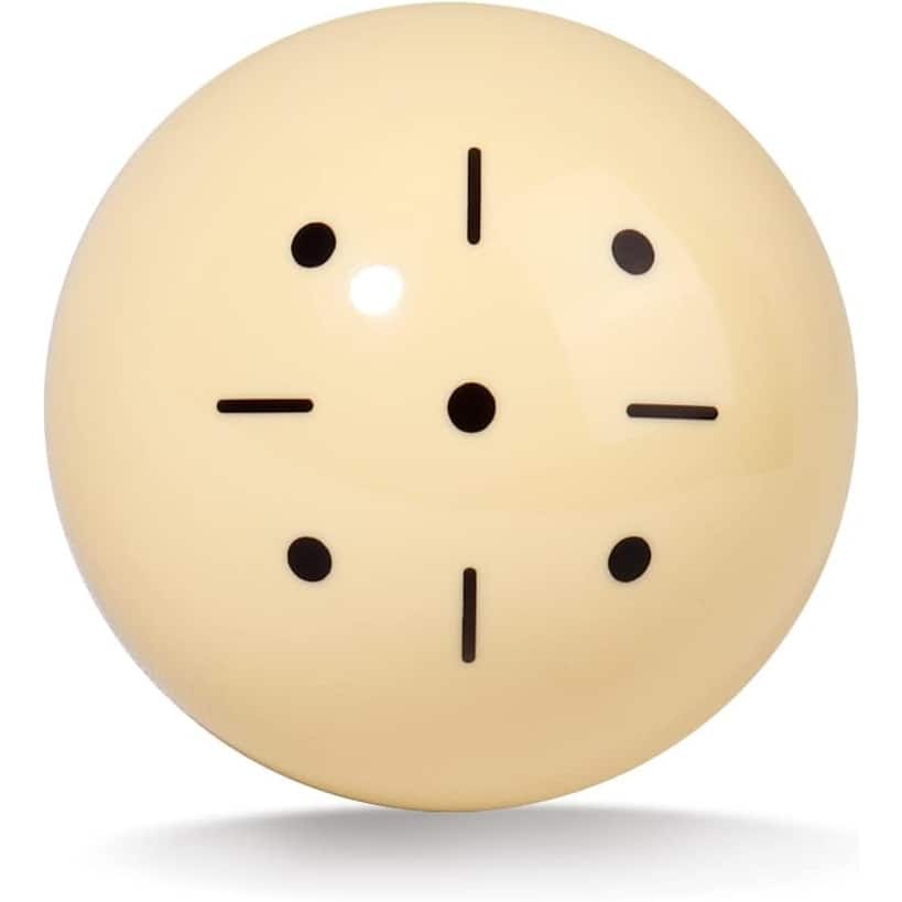 GSE™ 2-1/4"" Regulation Size Billiard Pool Cue Balls. Pro-Cup Practice/Training Black Dot Cue Balls - Black Dots