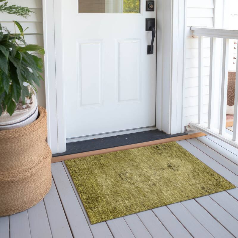 Machine Washable Indoor/ Outdoor Chantille Vintage Traditional Rug