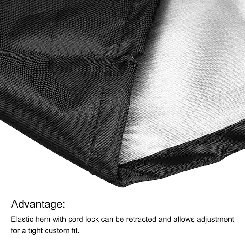 78.7" Length Outdoor Patio Waterproof Furniture Chaise Lounge Chair Cover Black