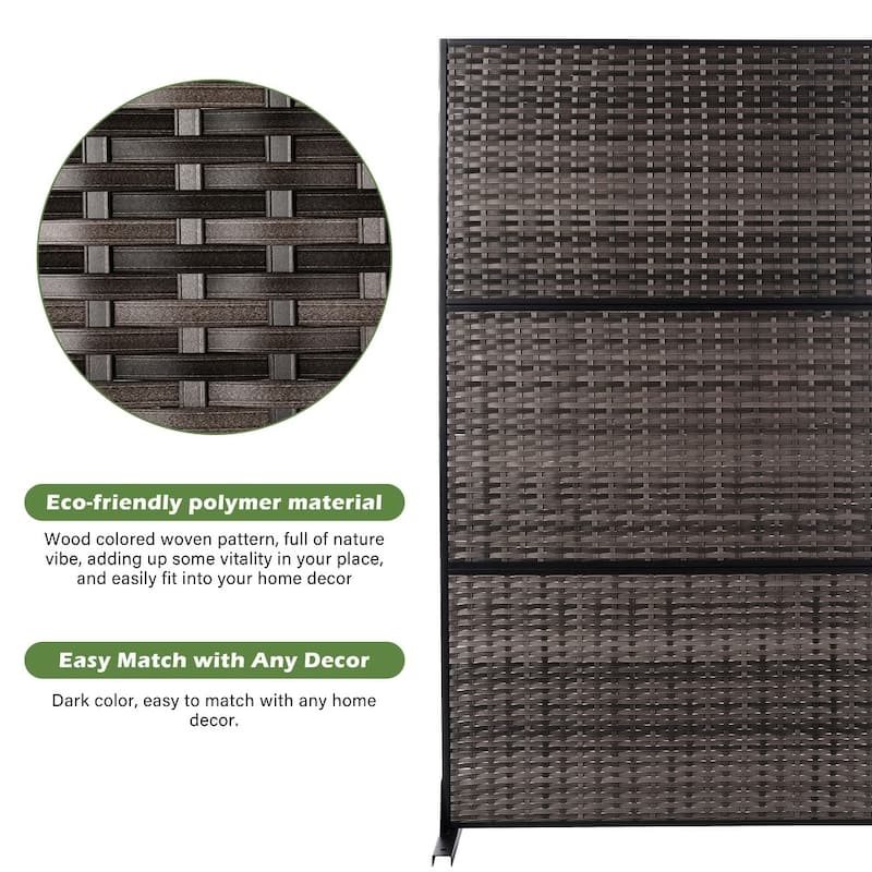Privacy Screen Outdoor Free Standing Outdoor Screen Panel - 72"H x 47"W