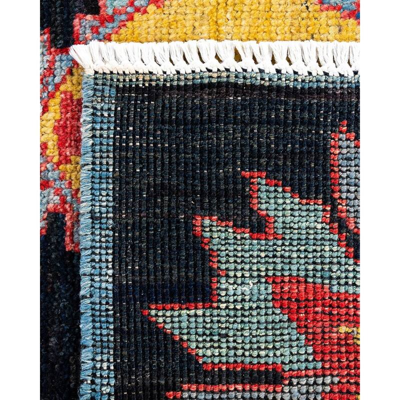 Contemporary Overdyed Wool Hand Knotted Square Area Rug - 4' 10" x 5' 0"