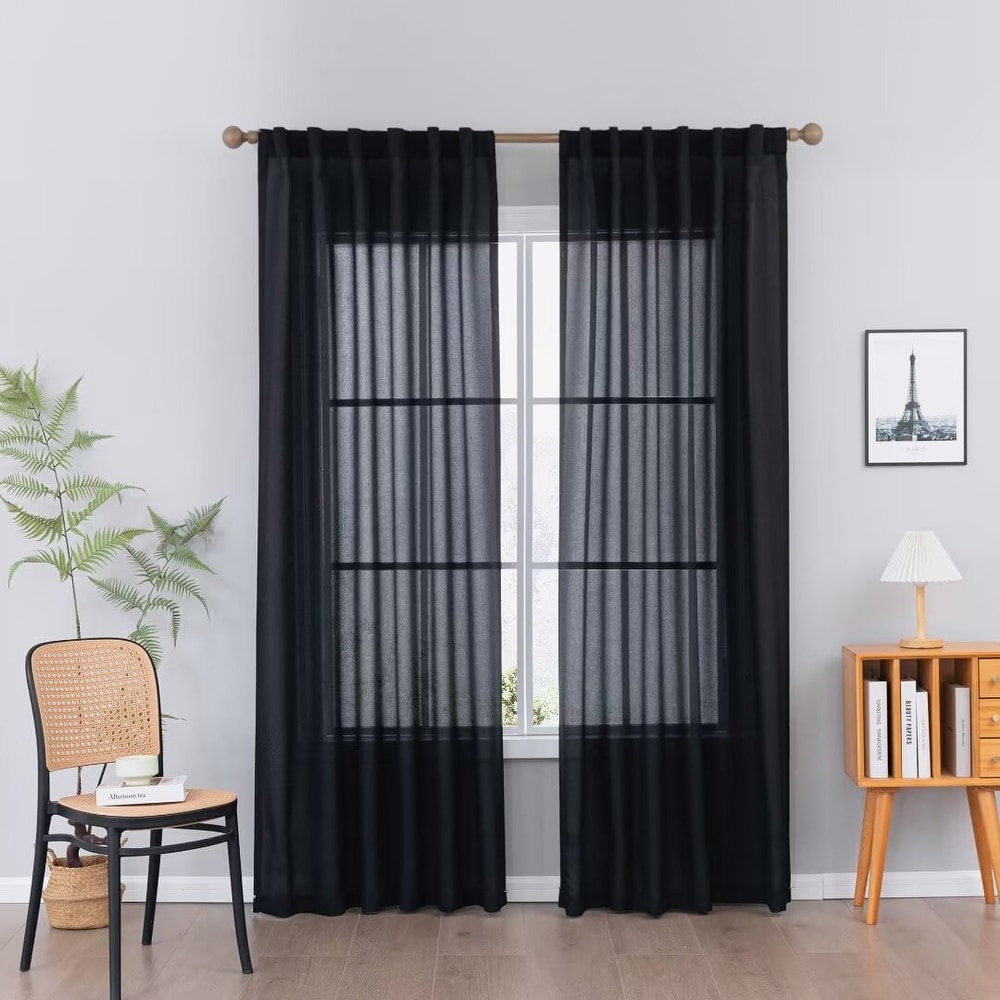 Black Shabby Chic Curtains - Bed Bath \u0026 Beyond, image size:1000x1000