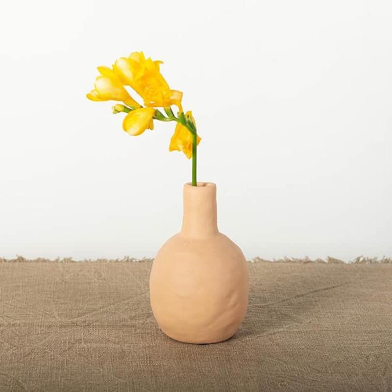 Peach Color Textured Vase