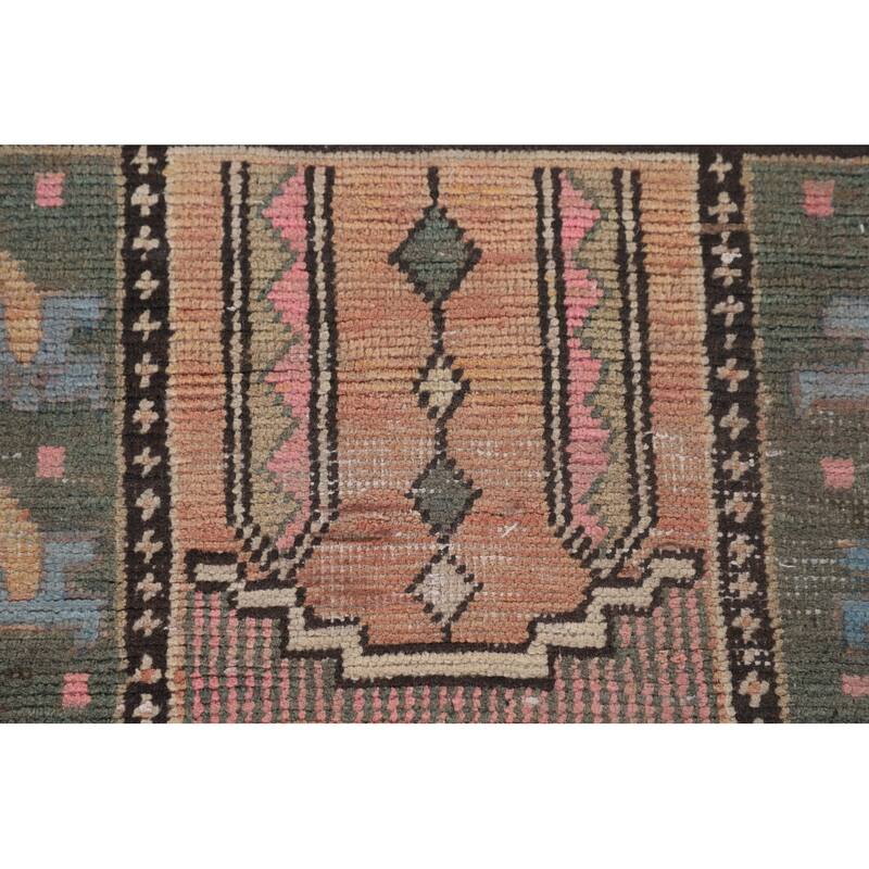 Garden Design Bakhtiari Persian Vintage Rug Handmade Wool Carpet - 6'4"x 9'5"