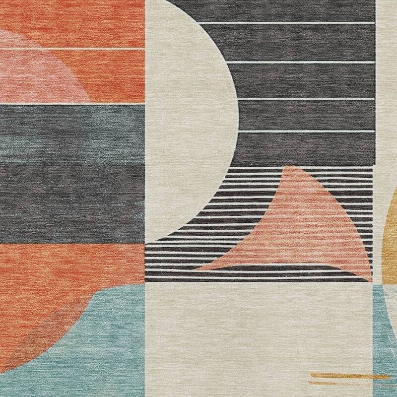 HomeRoots Geometric Modern Rectangle Outdoor Rug