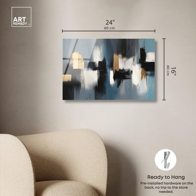 Within Blues Acrylic by Art Remedy, Ready to Hang