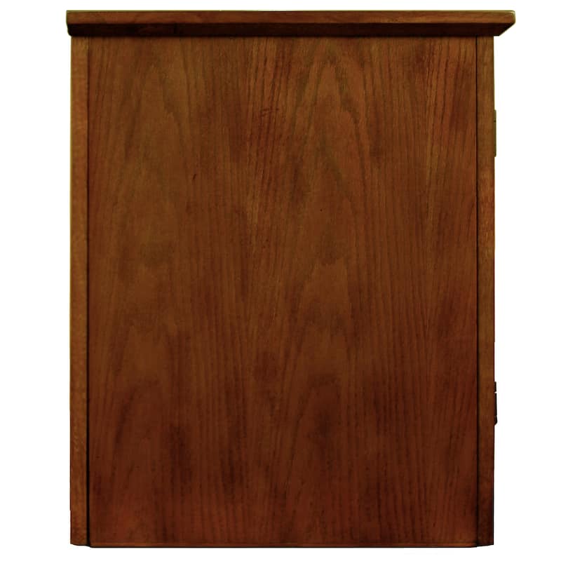 Leick Home Solid Wood Mission Oak Three Door TV Stand